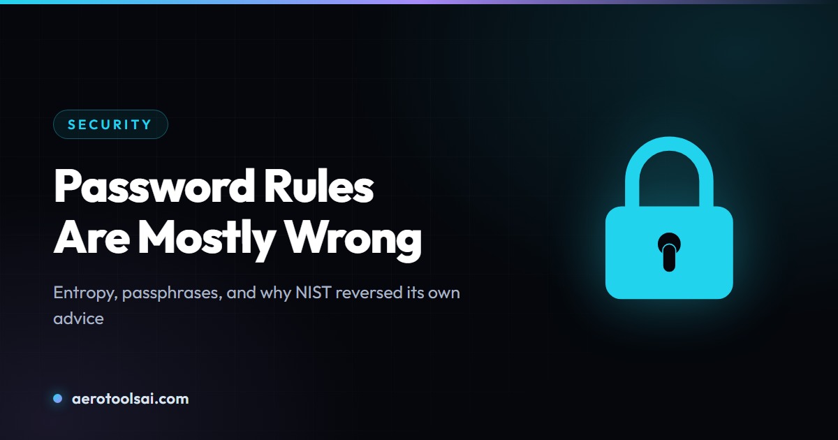 Password Rules Are Mostly Wrong: Entropy, Passphrases and What NIST Now Says